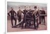 Sergeants of the Royal Horse Artillery with a 12 Pounder Gun-Louis Creswicke-Framed Giclee Print