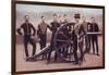 Sergeants of the Royal Horse Artillery with a 12 Pounder Gun-Louis Creswicke-Framed Giclee Print