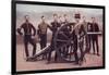 Sergeants of the Royal Horse Artillery with a 12 Pounder Gun-Louis Creswicke-Framed Giclee Print