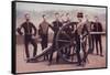 Sergeants of the Royal Horse Artillery with a 12 Pounder Gun-Louis Creswicke-Framed Stretched Canvas