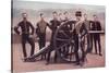 Sergeants of the Royal Horse Artillery with a 12 Pounder Gun-Louis Creswicke-Stretched Canvas