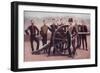 Sergeants of the Royal Horse Artillery with a 12 Pounder Gun-Louis Creswicke-Framed Giclee Print