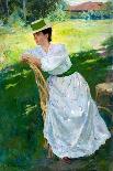 Portrait of a Woman (En Plein Air) - Vinogradov, Sergei Arsenyevich (Arsenevich) (1869-1938) - 1899-Sergei Arsenevich Vinogradov-Giclee Print