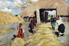 Threshing Floor, 1916-Sergei Arsenevich Vinogradov-Giclee Print