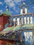 Bell Tower of the Pskovo-Pechersky Monastery-Sergei Arsenyevich Vinogradov-Giclee Print