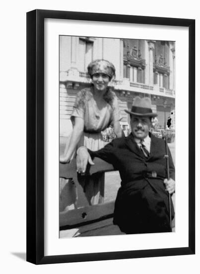 Sergei Diaghilev and Olga Khokhlova, 1928-null-Framed Giclee Print