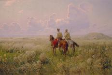 The Hunters at Rest-Sergei Ivanovich Vasilkovsky-Stretched Canvas