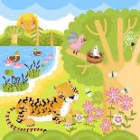 Vector Animals on the Forest-Sergei Kosilko-Laminated Art Print