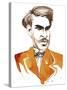 Sergei Taneyev caricatured as a young man-Neale Osborne-Stretched Canvas