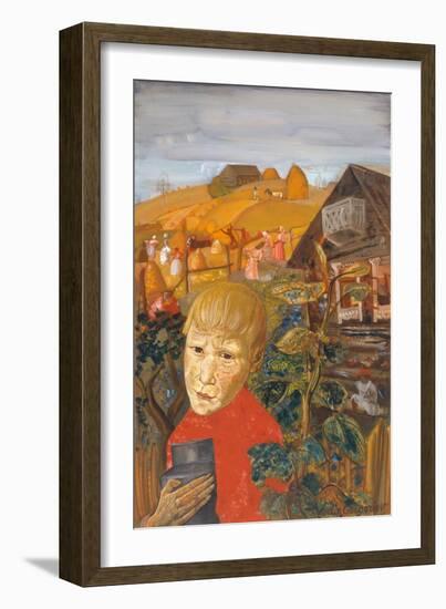 Sergei Yesenin as a Youth, Ca 1923-Boris Dmitryevich Grigoriev-Framed Giclee Print