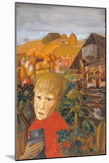 Sergei Yesenin as a Youth, Ca 1923-Boris Dmitryevich Grigoriev-Mounted Giclee Print