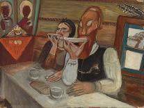 Drinking Tea, (Oil on Canvas)-Sergei Yurevich Sudeikin-Giclee Print