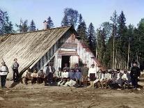 Austro-Hungarian Prisoners of War Near a Barracks, Karelia, Russia, Wwi, 1915-Sergey Mikhaylovich Prokudin-Gorsky-Giclee Print