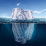 Antarctic Iceberg in the Ocean. Beautiful Polar Sea Background.-Sergey Nivens-Art Print