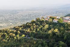 Georgia, Tbilisi, abrupt, edge, hang, houses, riverside-Sergey Orlov-Photographic Print