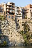 Georgia, Tbilisi, abrupt, edge, hang, houses, riverside-Sergey Orlov-Photographic Print