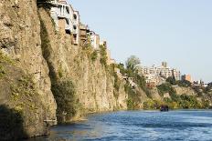 Georgia, Tbilisi, abrupt, edge, hang, houses, riverside-Sergey Orlov-Photographic Print