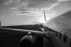 Aircraft in Airport at Sunset-Sergey Peterman-Photographic Print