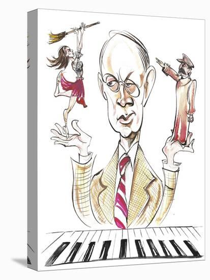 Sergey Prokofiev - caricature-Neale Osborne-Stretched Canvas
