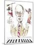 Sergey Prokofiev - caricature-Neale Osborne-Mounted Giclee Print