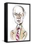 Sergey Prokofiev - caricature-Neale Osborne-Framed Stretched Canvas