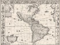 1626 Antique Map Of North And South America-Sergey-USSR-Framed Stretched Canvas