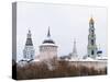Sergiev Posad. Snow-Covered Domes of Holy Trinity-Sergius Lavra in Winter-vicsa-Stretched Canvas