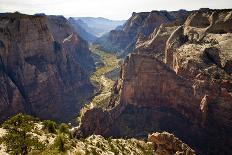 Views of the Cliffs in Zion Canyon from Observation Point Trail in Zion National Park, Utah-Sergio Ballivian-Photographic Print