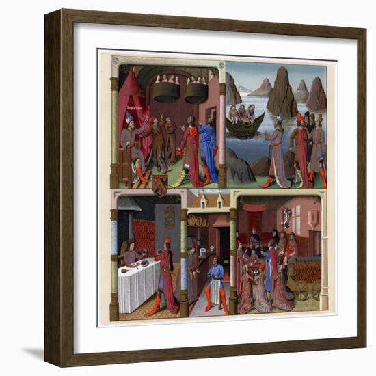 Sergius Orata and Other Romans, 1473-1480-Francois Fouquet-Framed Giclee Print