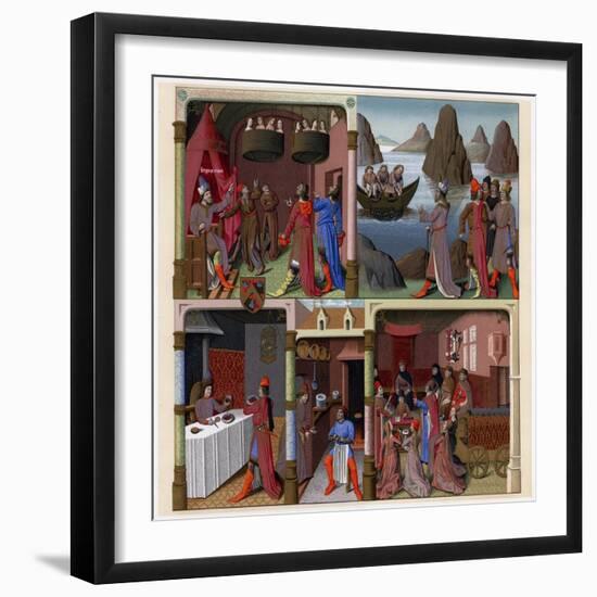 Sergius Orata and Other Romans, 1473-1480-Francois Fouquet-Framed Giclee Print