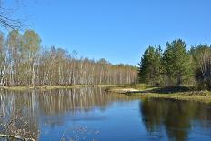 Spring River Landscape.-sergunt-Framed Photographic Print