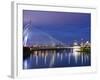 Seri Wawasan Bridge, Putra Mosque, Putrajaya, Malaysia, Southeast Asia, Asia-Christian Kober-Framed Photographic Print