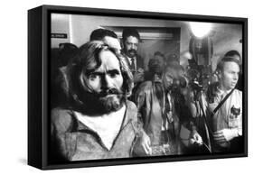 Serial Killer Charles Manson in, 1969 During His Transfer in Los Angeles-null-Framed Stretched Canvas