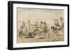 Série de caricatures parisiennes:  plaisirs et désagréments du vélocipède et  chevaux orifères-null-Framed Giclee Print