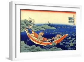 Serie De Cent Poemes De Cent Poetes :  Fumiya No Asayasu  Estampe De Katsushika Hokusai (1760-1849)-Katsushika Hokusai-Framed Giclee Print