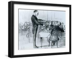 Series 'Croquis Parisiens', Palet 5 from 'Le Charivari', 9th May, 1855-Honore Daumier-Framed Giclee Print