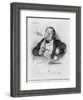 Series Galerie Physionomique, a True Smoker, 1836-Honore Daumier-Framed Giclee Print