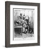 Series L'Imagination, the Headache, c.1830-Honore Daumier-Framed Giclee Print