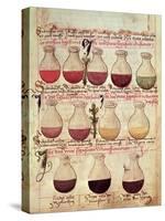 Series of Flagons for Urine Analysis, from "Tractatus De Pestilencia"-M. Albik-Stretched Canvas