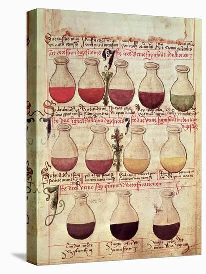 Series of Flagons for Urine Analysis, from "Tractatus De Pestilencia"-M. Albik-Stretched Canvas