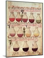 Series of Flagons for Urine Analysis, from "Tractatus De Pestilencia"-M. Albik-Mounted Giclee Print