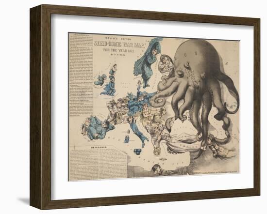 Serio-Comic War Map-null-Framed Giclee Print