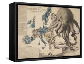 Serio-Comic War Map-null-Framed Stretched Canvas