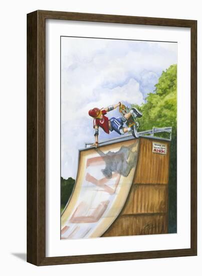 Serious Hangtime-Jay Throckmorton-Framed Art Print