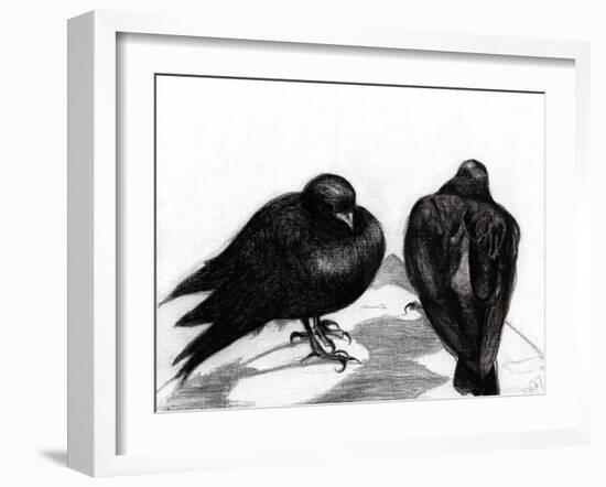 Serious Pigeon Situation, 2012-Nancy Moniz-Framed Giclee Print