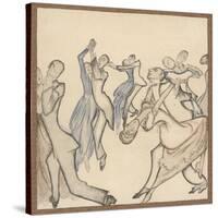 Seriously Passionate Couples Dance the Tango-Olaf Gulbransson-Stretched Canvas