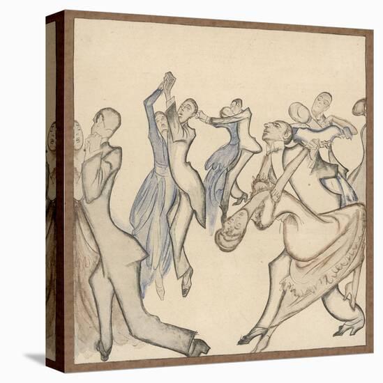 Seriously Passionate Couples Dance the Tango-Olaf Gulbransson-Stretched Canvas