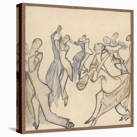 Seriously Passionate Couples Dance the Tango-Olaf Gulbransson-Stretched Canvas