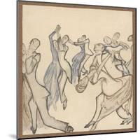 Seriously Passionate Couples Dance the Tango-Olaf Gulbransson-Mounted Art Print