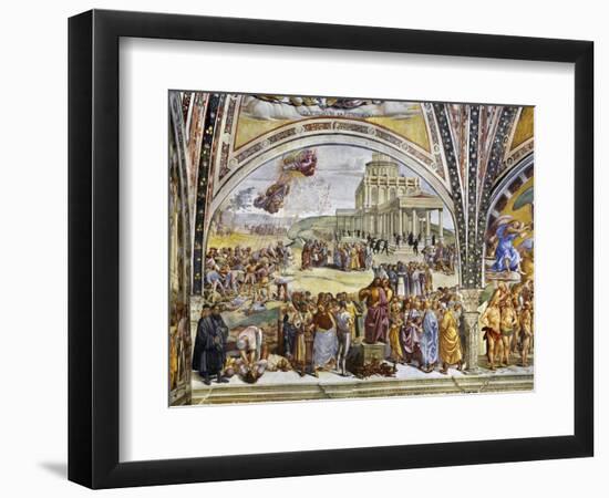 Sermon and Deeds of Antichrist, from Last Judgment Fresco Cycle, 1499-1504-Luca Signorelli-Framed Giclee Print